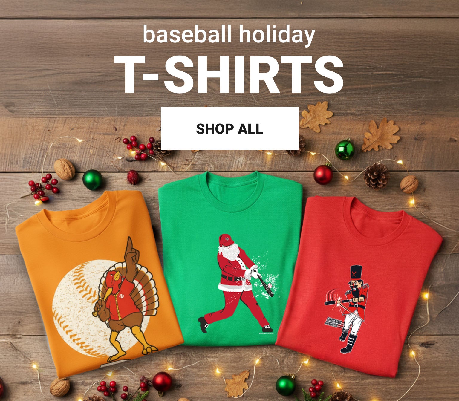 BASEBALL HOLIDAY TEE
