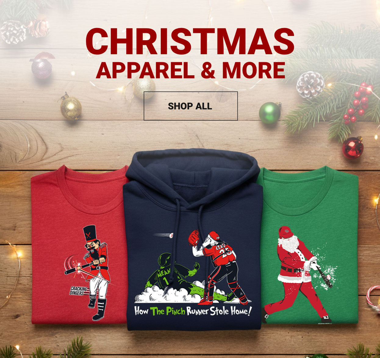 BASEBALL Christmas Apparel and more