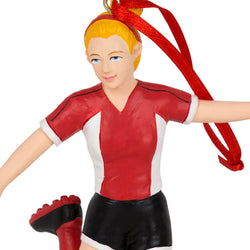 CTS - Soccer Player Resin Figure Ornament (Blonde Female)