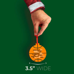 Basketball Round Ceramic Ornament - Jingle All the Way
