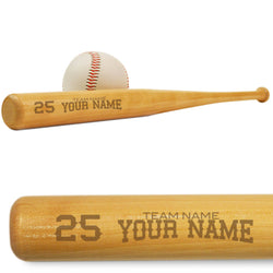 Baseball Mini Engraved Bat Team Name Player Name