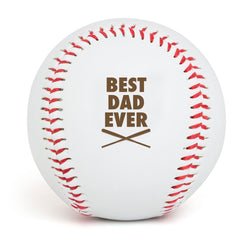 Baseball Best Dad Ever Laser Engraved Baseball