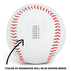 Baseball Custom Text Laser Engraved Baseball