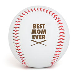 Baseball Best Mom Ever Laser Engraved Baseball