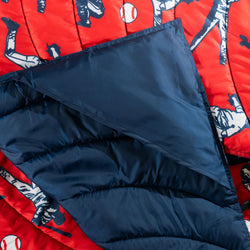 Baseball Gameday Puffle Blanket - Batter Up Baseball