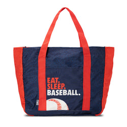 Baseball Tote Bag - Eat Sleep Baseball