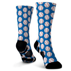 Baseball Graphic Flex Mid-Calf Socks - Pop Fly