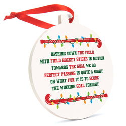 CTS Field Hockey Round Ceramic Ornament - Jingle All the Way