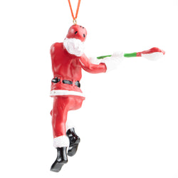 Guys Lacrosse Ornament - Santa Lacrosse Player
