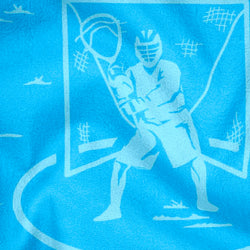 Guys Lacrosse Premium Beach Towel - Blue Crossed Sticks