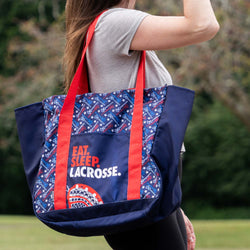 Lacrosse Tote Bag - Eat Sleep Lacrosse