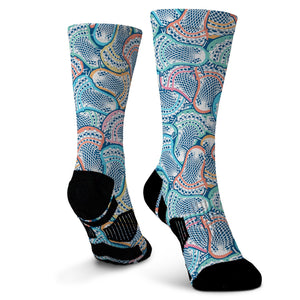 Guys Lacrosse Graphic Flex Mid-Calf Socks - Velocity