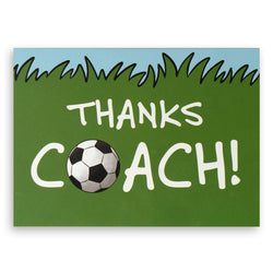 Soccer Greeting Card - Thanks Soccer Coach
