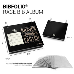 BibFOLIO® Race Bib Album - Braver Stronger Faster