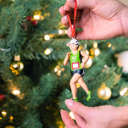 Runner Resin Figure Ornament - Male with Hat (Neon)