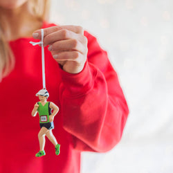 Runner Resin Figure Ornament - Male with Hat (Neon)