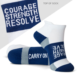 Socrates® Woven Performance Socks Courage Strength (Navy)