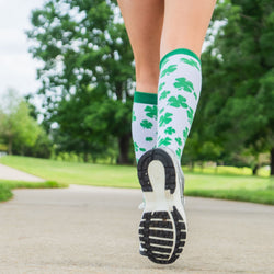 Woven Yakety Yak! Knee High Socks - Lucky Clover