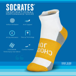 Socrates® Woven Performance Sock Choose Joy (Yellow)