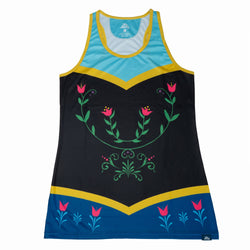 Tank top with floral design on a white background