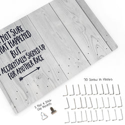 Running Large Hooked on Medals and Bib Hanger - Signed Up For Another Race