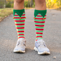 Running Woven Mid-Calf Socks - Jingle Bell