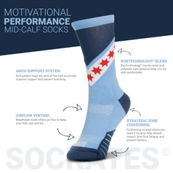 Socrates® Mid-Calf Performance Socks - Run Like The Wind