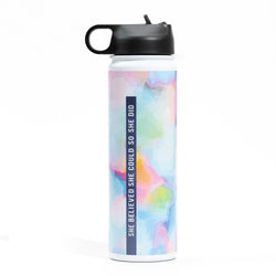 RunTechnology® Water Bottle - She Believed She Could