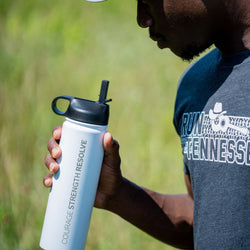 RunTechnology® Water Bottle - Courage Strength Resolve