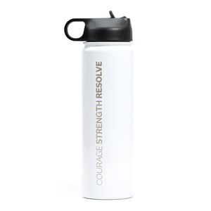 RunTechnology® Water Bottle - Courage Strength Resolve