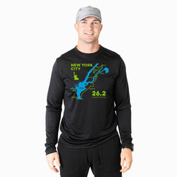 Men's Running Long Sleeve Performance Tee - New York City Route