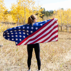 RunTechnology® Athletic Moisture-Wicking Towel Car Seat Cover - Patriotic