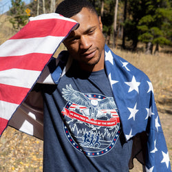 RunTechnology® Athletic Moisture-Wicking Towel Car Seat Cover - Patriotic