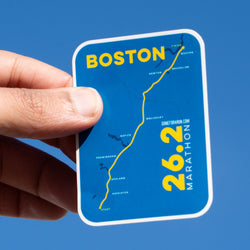 Running Sticker - Boston 26.2 Map