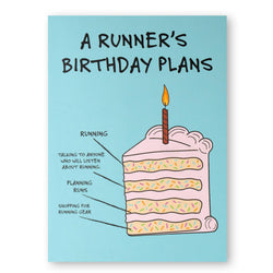 Running Greeting Card - A Runner's Birthday Plans