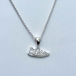 Sterling Silver 26.2 Shoe Necklace