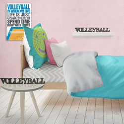 Volleyball Wood Words Ready For Team To Autograph