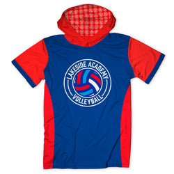 Custom Team Lightweight Short Sleeve ShieldDri Hoodie - Volleyball