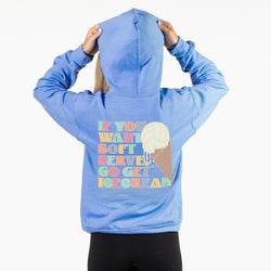 Volleyball Hooded Sweatshirt - If You Want Soft Serve (Back Design)