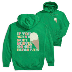 Volleyball Hooded Sweatshirt - If You Want Soft Serve (Back Design)