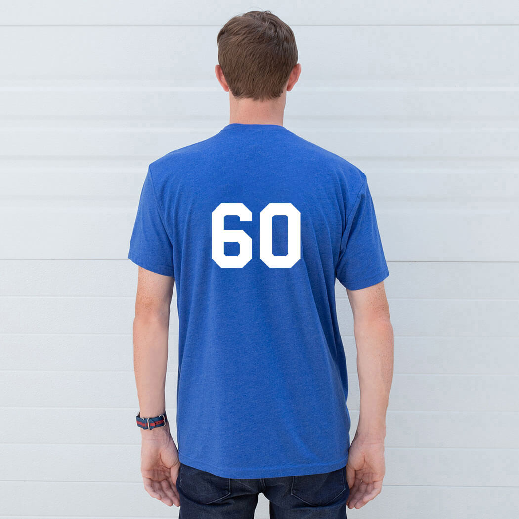 Guys Lacrosse Short Sleeve T-Shirt - Patriotic Stick - Personalization Image