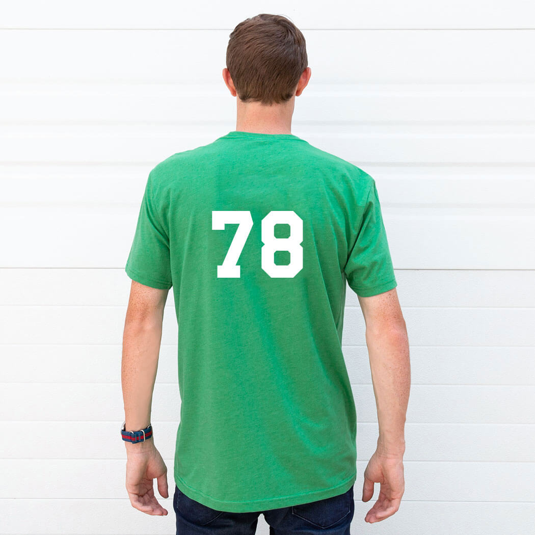 Guys Lacrosse Short Sleeve T-Shirt - Santa Laxer - Personalization Image