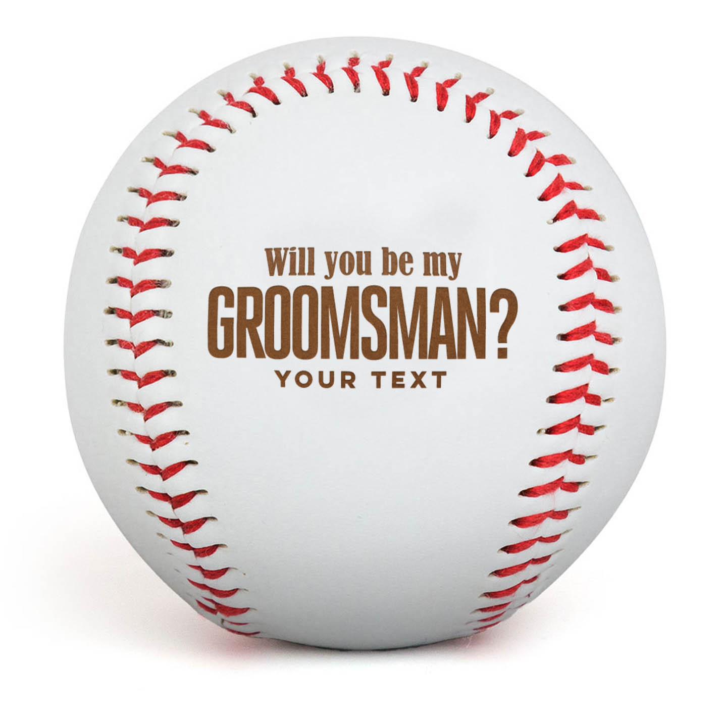Engraved Baseball - Will You Be My Groomsman? - Personalization Image