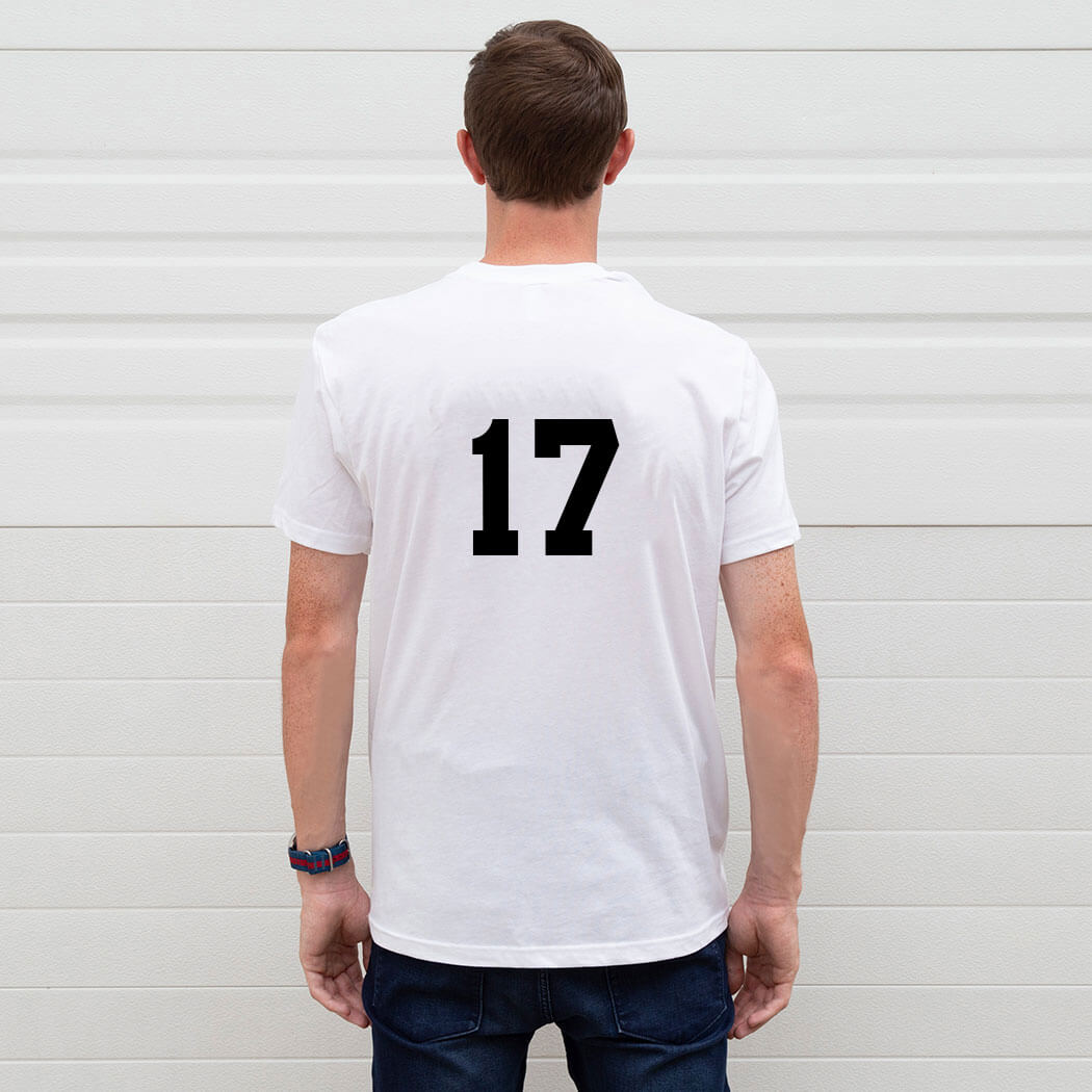 Baseball T-Shirt Short Sleeve - Baseball Stars and Stripes Player - Personalization Image