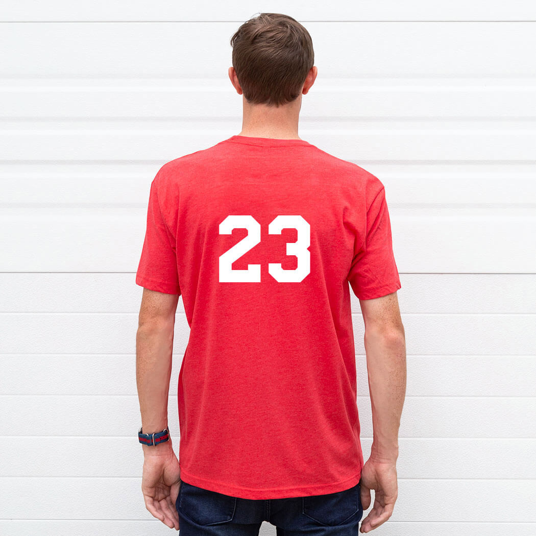 Football Short Sleeve T-Shirt - Santa Player - Personalization Image
