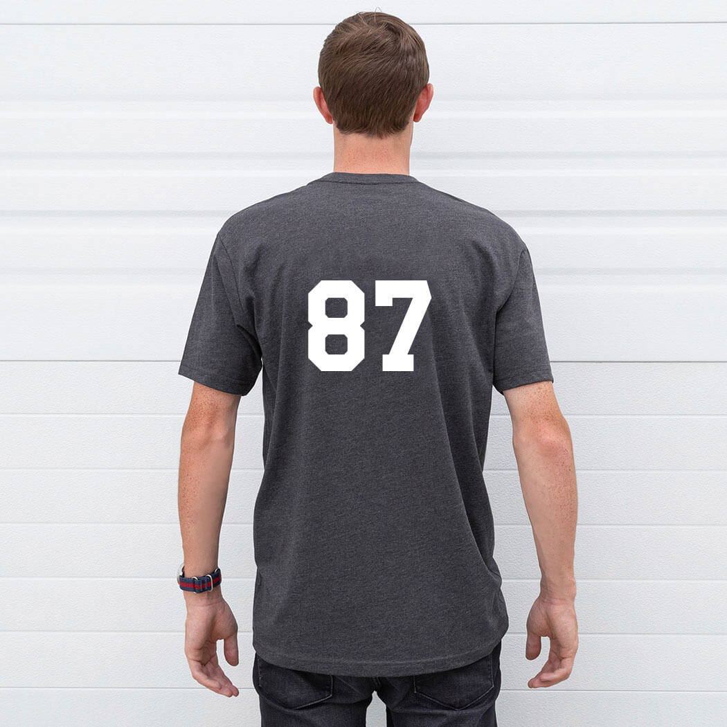 Lacrosse Short Sleeve T-Shirt - Raised In a Cage - Personalization Image