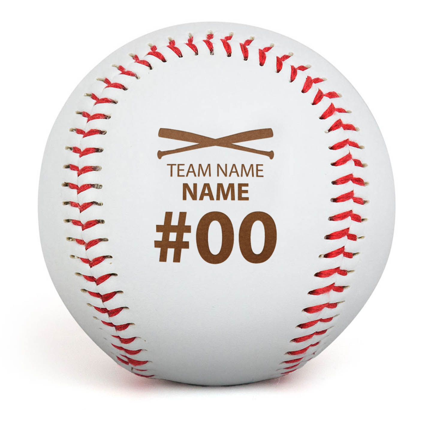 Engraved Baseball - Player Name, Number and Team - Personalization Image