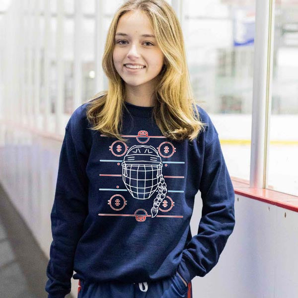 Hockey Girl Crewneck Sweatshirts
