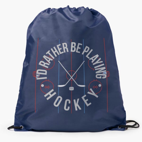 Hockey Drawstring Backpacks