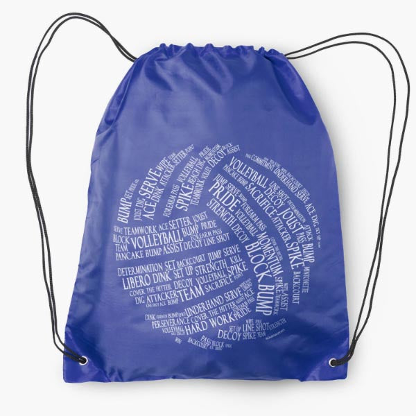Volleyball Drawstring Backpacks